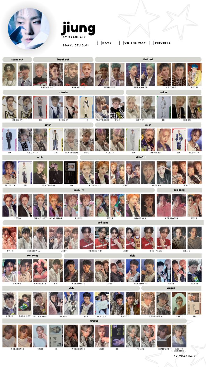 trash4jk's tweet photo. 🐰P1HARMONY PC PHOTOCARD WISHLIST TEMPLATE 🐰

! by member + photocard all album inclusions 

[updated April 5th 2026]

members - keeho, theo, jiung &amp; intak

#p1htemplate #p1hwishlist #P1Harmonytemplate #P1Harmonywishlist #p1hphotocards #P1Harmonyphotocard https://t.co/UY2hGGOdLv
