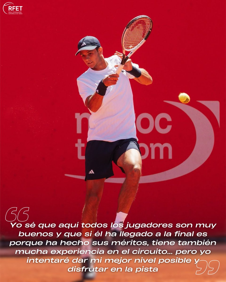 RFETenis's tweet image. Palabras de un FINALISTA ✍️

Rafa Jódar encara su primera final #ATP en el 250 de Marrakech con ilusión ❤️‍🔥

#GrandPrixHassanII