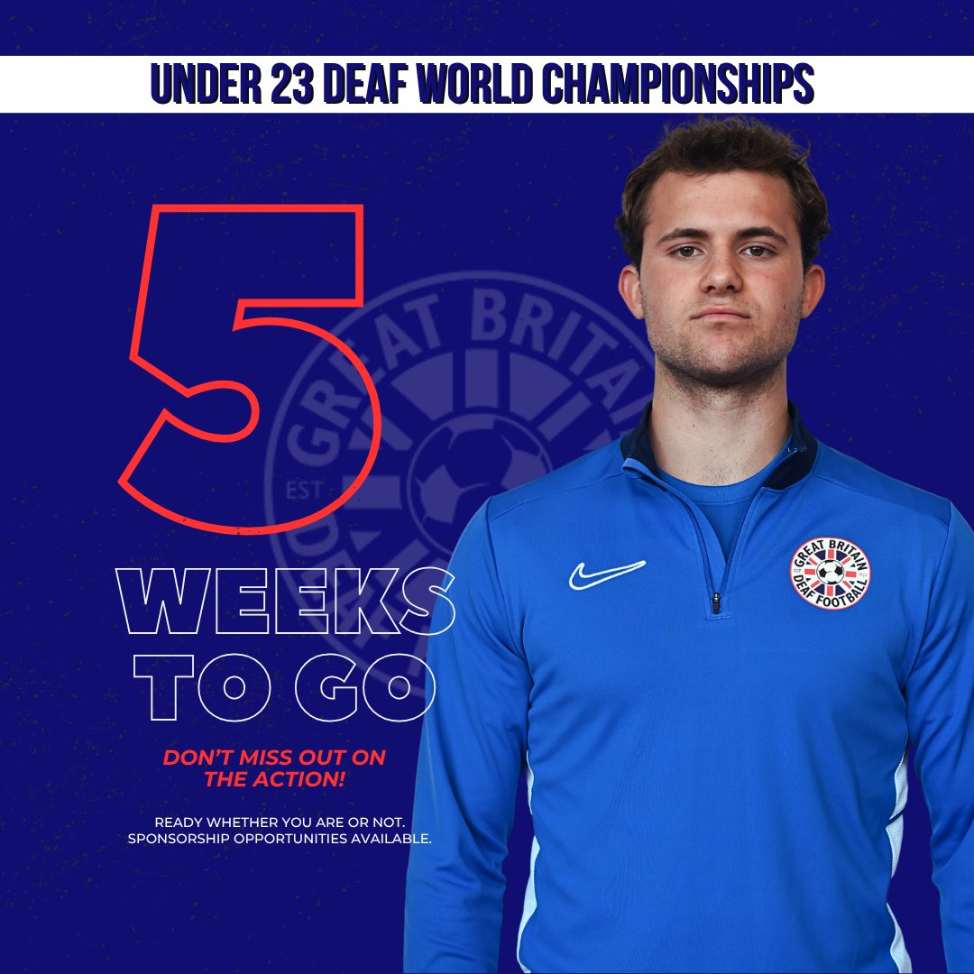 GBDeafFootball's tweet image. 5 weeks to go… and the intensity is rising for our Under 23s team. 

Preparation doesn’t just happen on the pitch - it happens in mindset shifts, hard work and in every detail. 

We’re getting ready. Are you with us?

⚽💙 #GBDeafFootball #Countdown