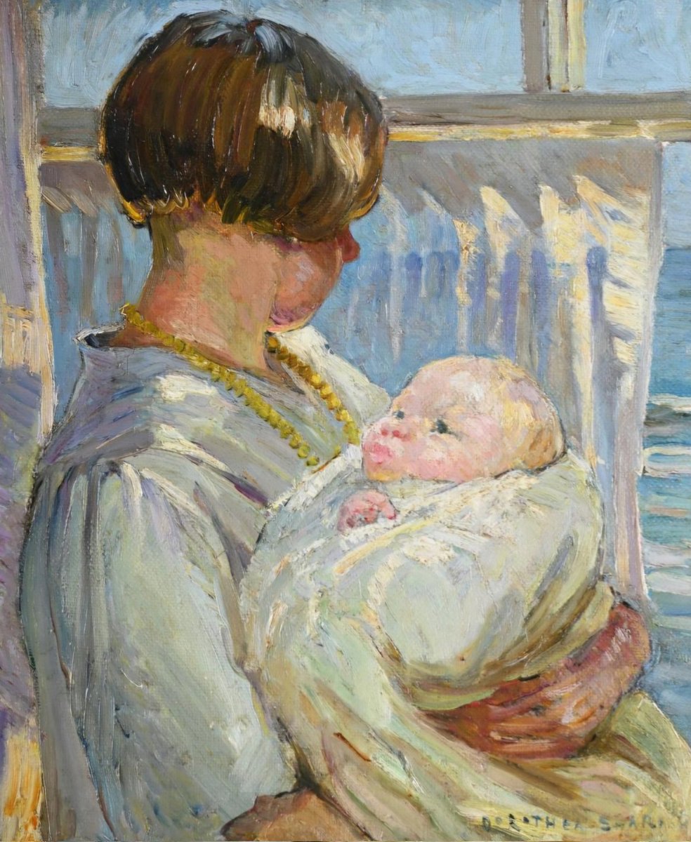 hodgetts_susan's tweet image. #ShakespeareSunday 
Thou mettest with things dying.
I with things newborn.

The Winter's Tale: 3:3

🖼 Mother and Child; Dorothea Sharp (British, 1874-1955)