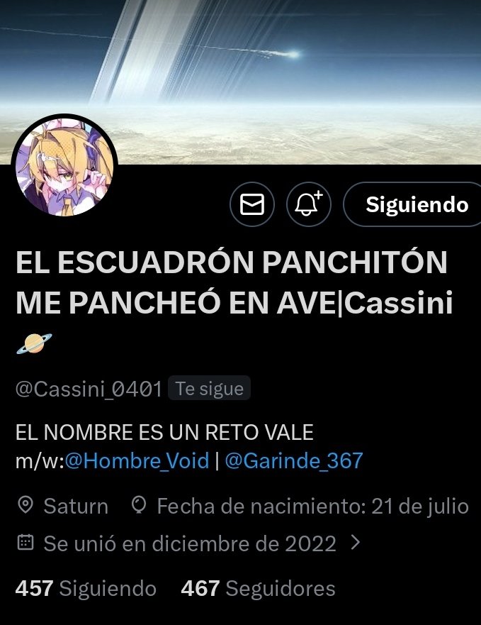 EL ESCUADRÓN PANCHITÓN ME PANCHEÓ EN AVE|Cassini🪐 tweet media