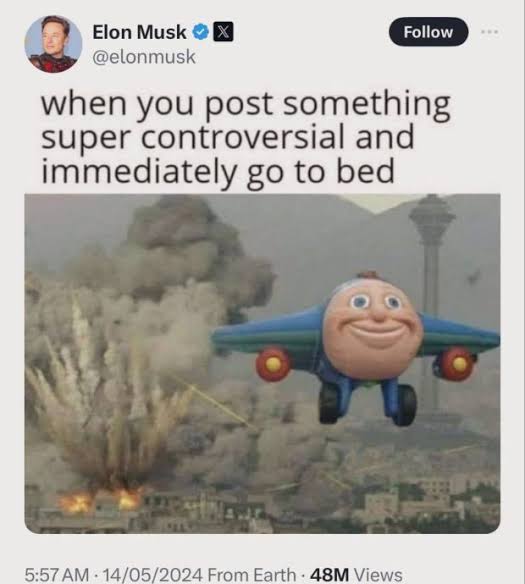 I'm still wondering why Elon Musk posted this and why he deleted it again? Was that a signal of something