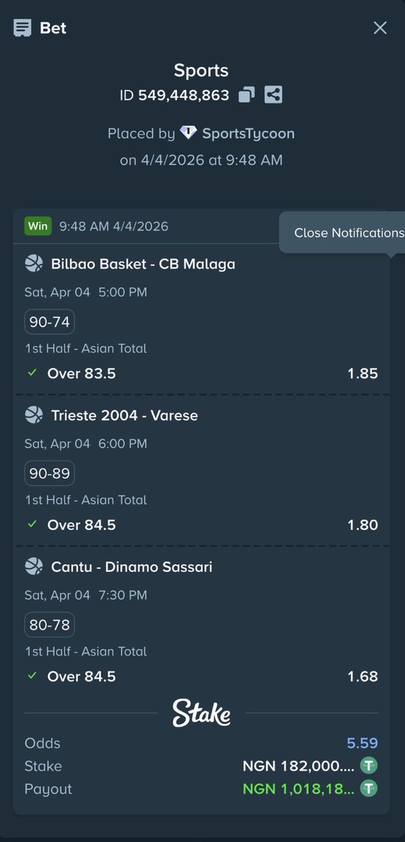 unrulywork's tweet photo. 6 Odds won ✅✅✅✅✅

6 Odds won ✅✅✅✅✅

 ₦2 Million Paid Out🧰  
     
   🚨Register STAKE here👇
https://t.co/THvJg03sGv

Use Promo Code:STYCOON

�� Send message to ‌ https://t.co/XDbMEa8M6H to guide/Assist https://t.co/Yc80U8yLqc