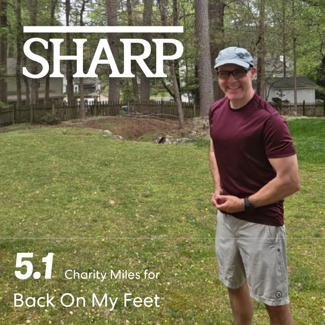 5.1 Charity Miles for Back On My Feet. Please click here to move with me in support of this great cause:
miles.app.link/2qSSjhYVrVb.