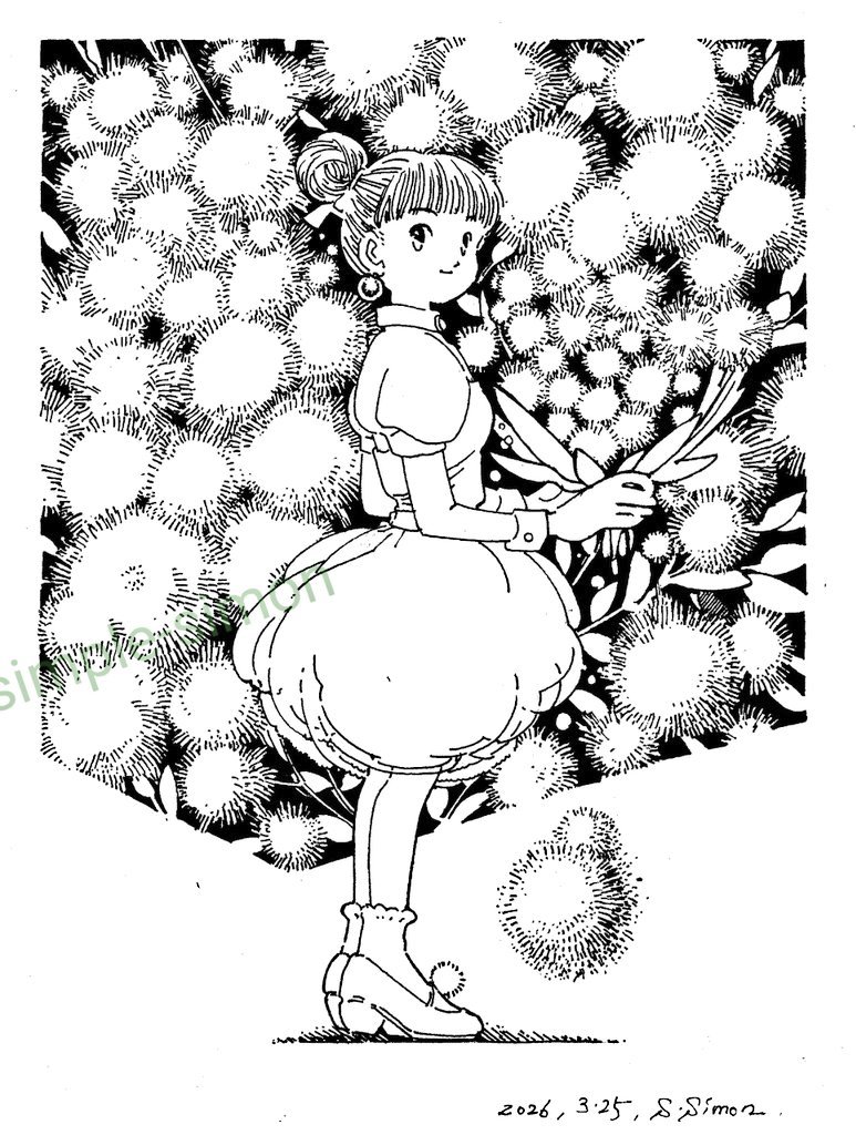 おはようございます☀️朝の再掲のお時間です。
昨夜の #キューポちゃん を引っ張るのもなんなので、別の再掲を。5月にまた展示会があるので、この絵辺りを額装しようかと思ってます。また後日お知らせします。#IYN

本日も良い1日を! 