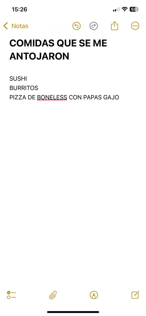 serían yo anotando las comidas que se me antojan para q no se me olviden por mi memoria de corto plazo? jajajaj
