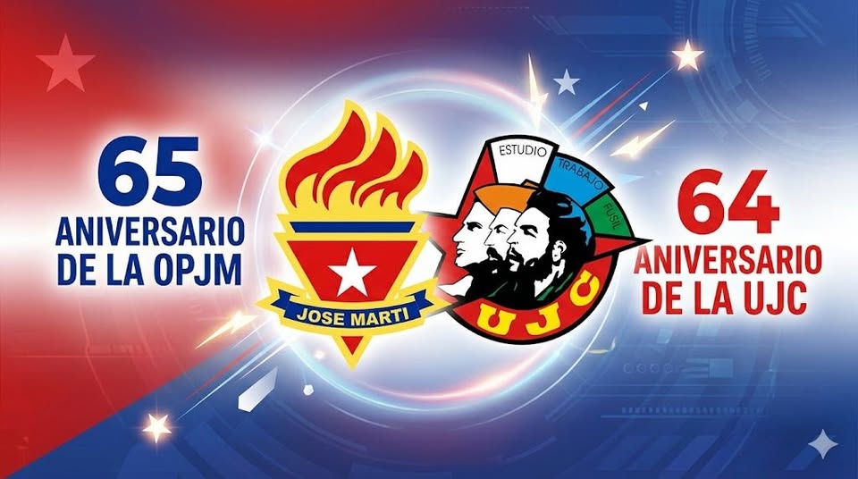 ComunicaJc's tweet photo. @JovenClub2 celebra el #65OPJM y el #64UJC. Estos aniversarios nos recuerdan que la juventud es motor de esperanza, energía y continuidad histórica. Cada pionero y cada joven comunista son protagonistas de la obra colectiva que construimos día a día. Sigamos inspirando y guiando https://t.co/K5kHAevdtI