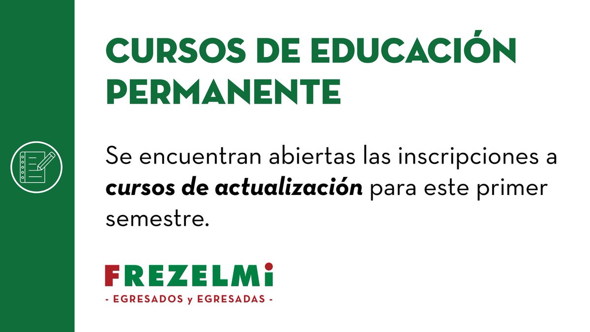 EgresadosFderUR's tweet photo. 📣 RECORDAMOS

Se encuentran abiertas las inscripciones a cursos de actualización en Facultad para este primer semestre.

Toda la información y oferta de cursos en:

https://t.co/HL8Od1ADpJ https://t.co/2I6kDmylKu