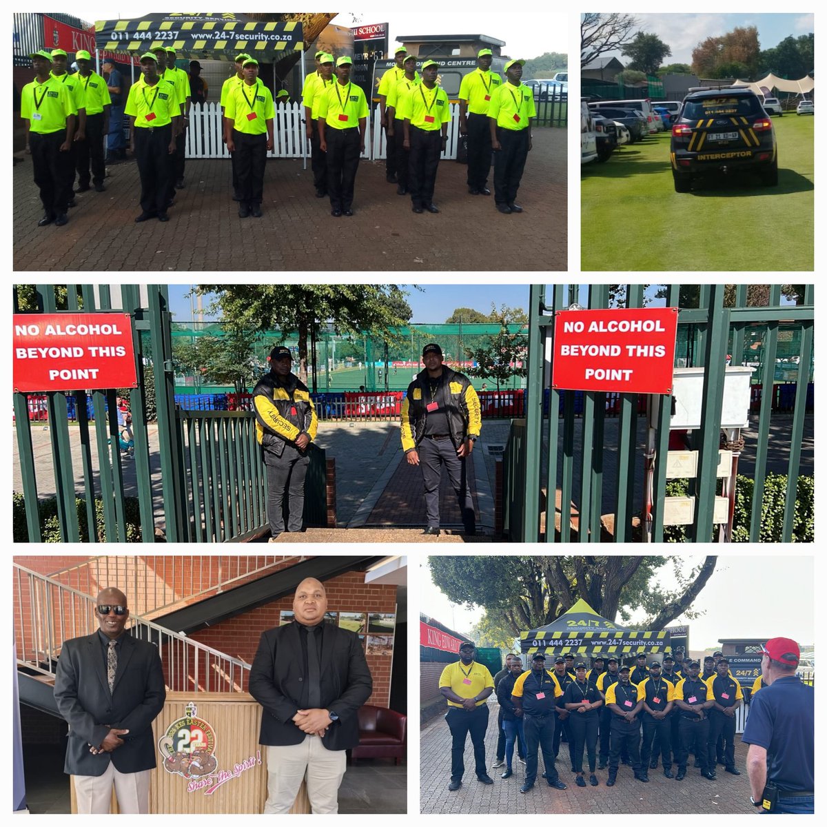 247SecurityZA's tweet photo. 24/7 Security on duty at King Edward VII School for the Easter Sports Festival.
Well done to all the teams who particpated - an excellent day of celebrating sport and camaraderie.

JOBURG | TSHWANE | CAPE TOWN
#team247 #proudly247 #security #safety #247security🇿🇦 https://t.co/RDNfEriOMo
