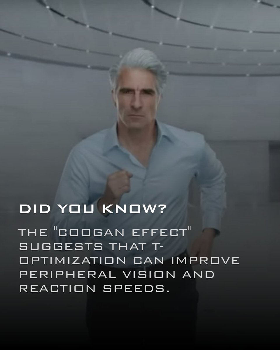 officialtrttips's tweet image. The "Coogan Effect" suggests that T-optimization can improve peripheral vision and reaction speeds. This neurological sharpening is why many athletes feel a "second gear" in their spatial awareness. 🏃‍♂️ #ReactionTime #Vision #AthleticPerformance #Neurology #Optimization