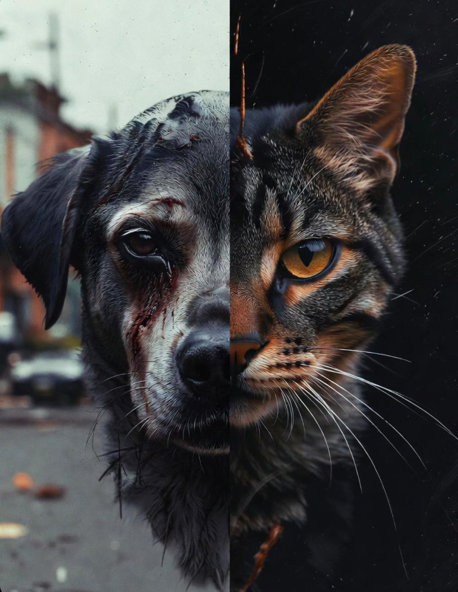 ArtInsane81535's tweet photo. Hoy es Día Internacional de los Animales Callejeros. No es un día para fotos lindas ni aplausos fáciles.
Es un día para recordar lo que muchos prefieren ignorar.Anatomía de un animal callejero:

- No nació en la calle. 
- Alguien lo descartó cuando ya no fue “lindo” o “útil”. 
- Sobrevive gracias a una lealtad que los humanos rara vez devolvemos. 
- Su mirada no pide comida… pide que alguien deje de mirar para otro lado.

En Anatomía del Daño hemos intentado mostrar esa mirada que nadie quiere sostener. Hoy no celebro. Hoy confronto.

¿Adoptarías, esterilizarías o seguirías ignorando?
La respuesta define qué tipo de humano eres. #DiaDeLosAnimalesCallejeros #AnatomiaDelDaño #InsaneArt #ArteConProposito