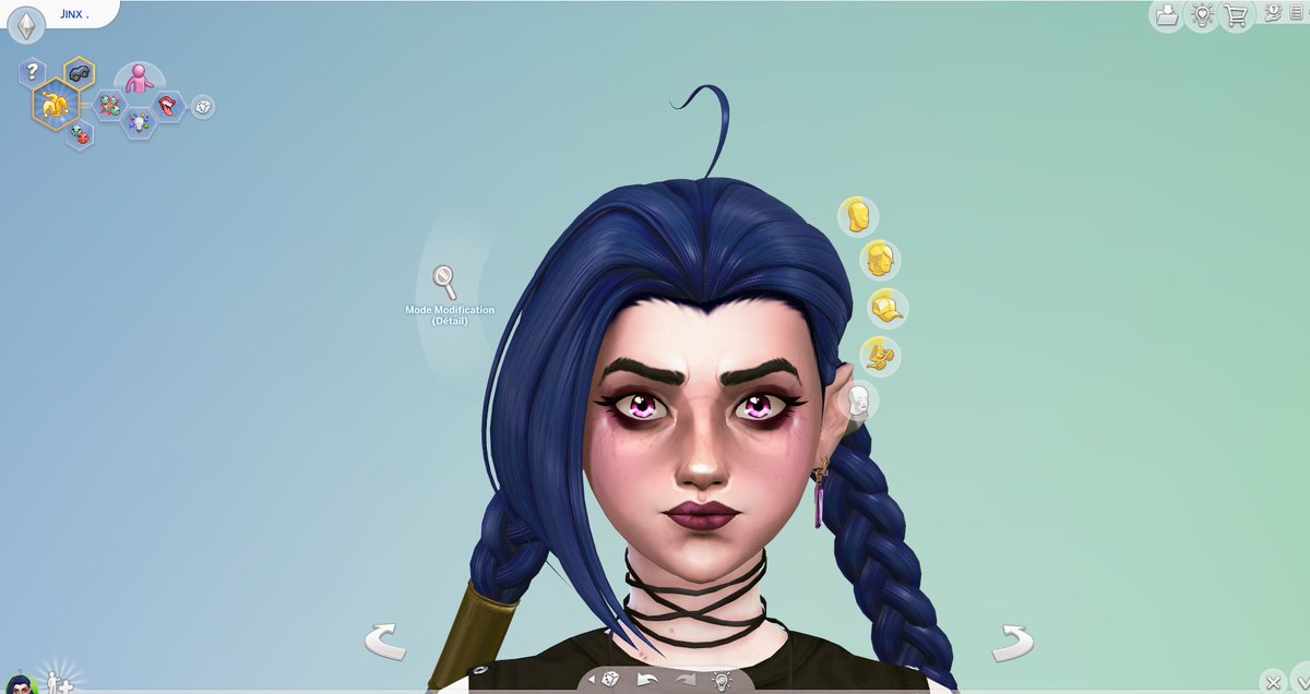 DollfieP's tweet photo. @martycipher Haha  you created Jinx on The Sims too!

Mine isn't finished yet, though. I'm drawing the eyes and other parts that are problematic in custom content I found online. And I also created a Jinx on the game Where Wind Meet lol xD https://t.co/k7Mi7KywYY