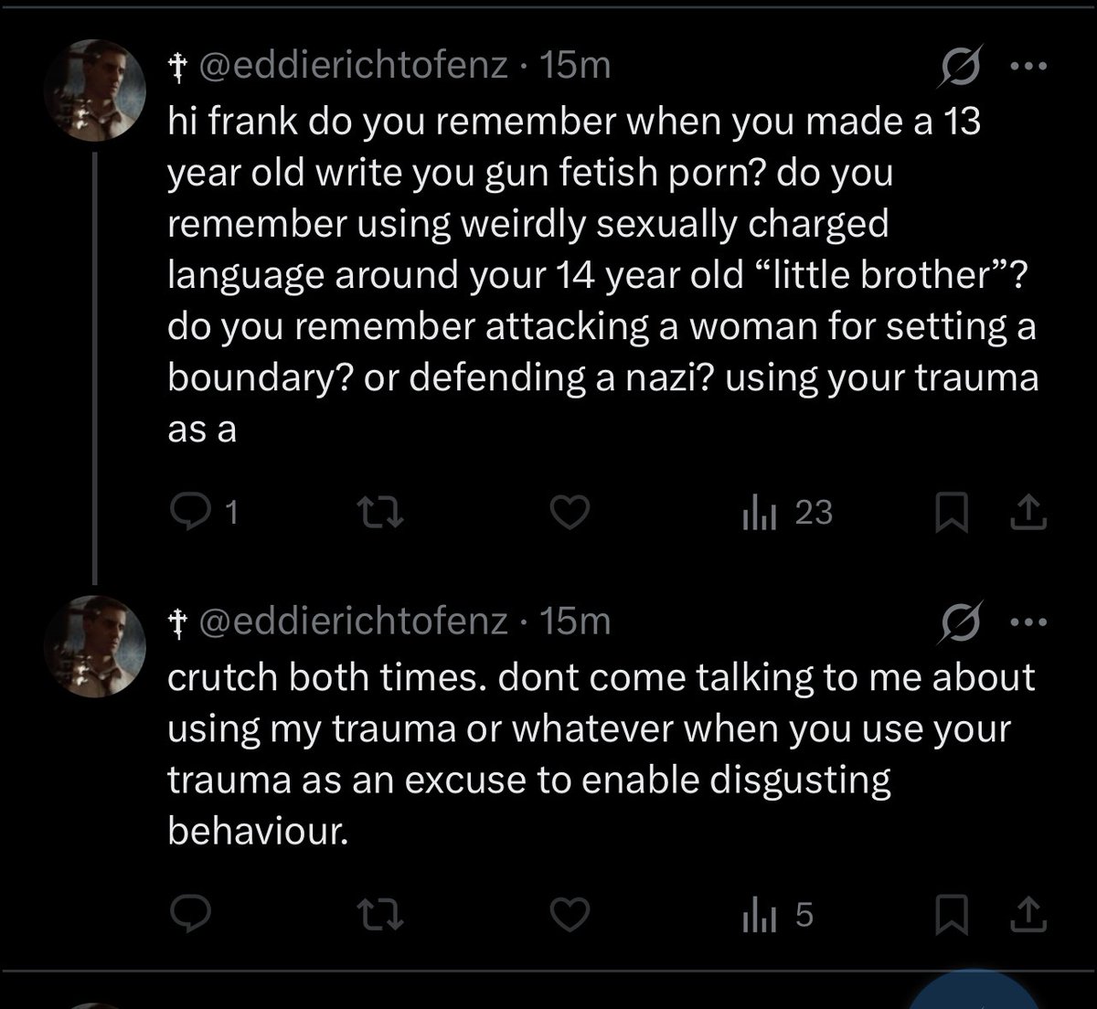 𝖥𝗋𝖺𝗇𝗄 | 𝖢𝗈𝗒𝗅𝖾’𝗌 𝖠𝖻𝗎𝗌𝖾𝗋 tweet media