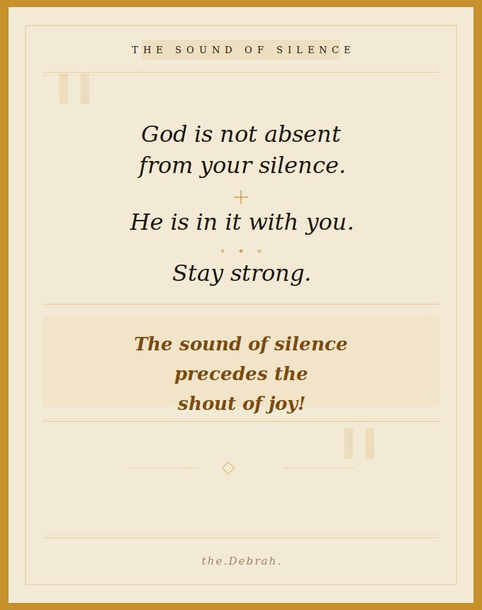 TheDebrah_'s tweet photo. From the grief of Friday to the silence of Saturday. Silence in heaven. Silence on earth. Noise in hell. All for the joy of Sunday!

Continue reading here; https://t.co/KTLVXb6pNq

P.S: "Sound of Silence" has been in my head since 2018-ish. 😅 https://t.co/HUnTeSCbLH