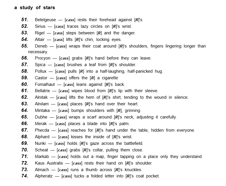 ⠀

⠀⠀⠀ -`♡´- — 𝐿𝐼𝐾𝐸 this for a randomized starter.
⠀⠀⠀❥𓂃𓏧— comment for a specific prompt.
⠀⠀⠀ -`⟳´—— 𝑅𝑇 to spread the word.
⠀⠀⠀
⠀⠀⠀