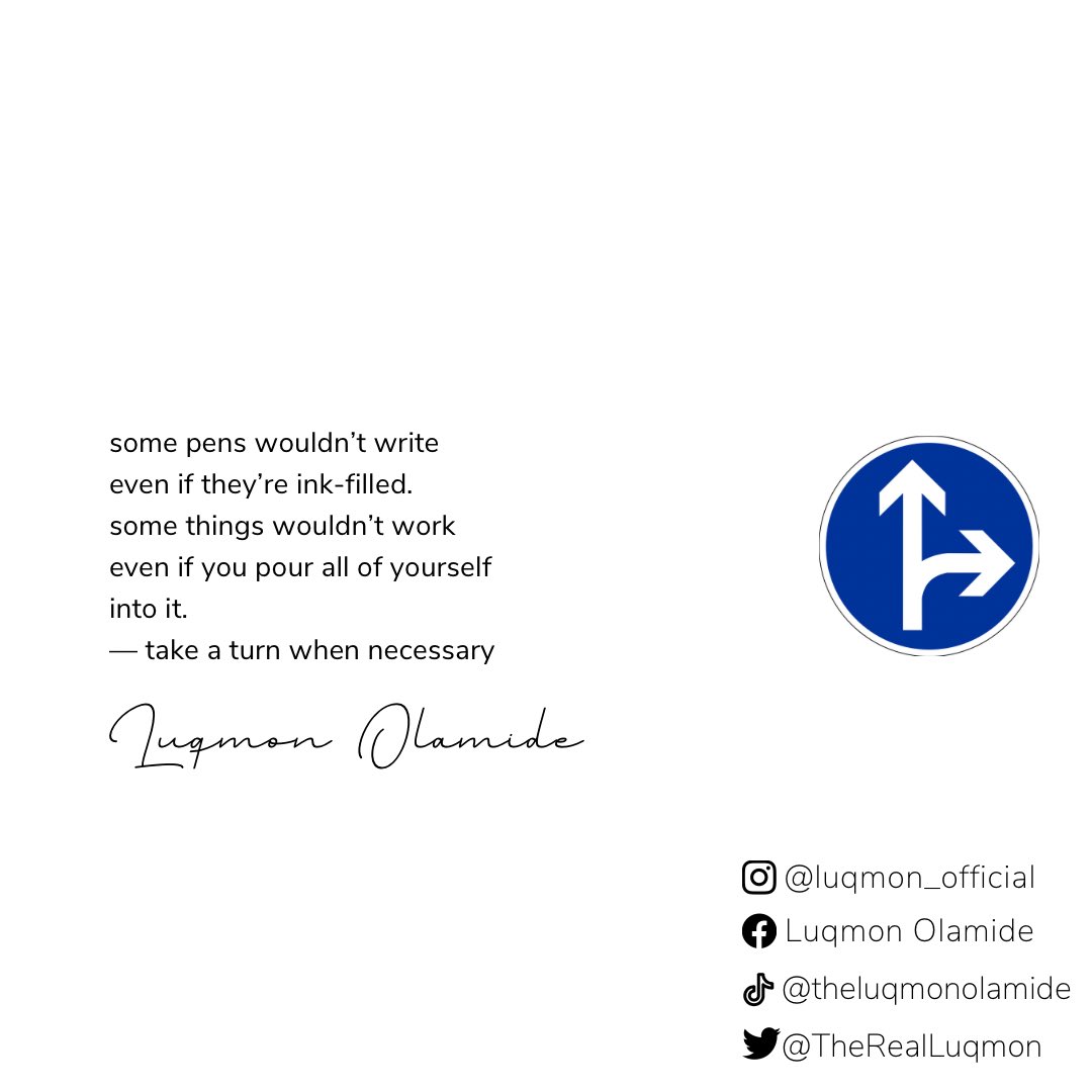 TheRealLuqmon's tweet image. some pens wouldn’t write
even if they’re ink-filled.
some things wouldn’t work
even if you pour all of yourself
into it.
— take a turn when necessary
.
.
.
.
#turnover #knowpeace #peace #poetry #philosophy #TrumpPedófilo #AtletiBarça #BeşiktaşınMaçıVar #VenerdìSanto #lestraîtres