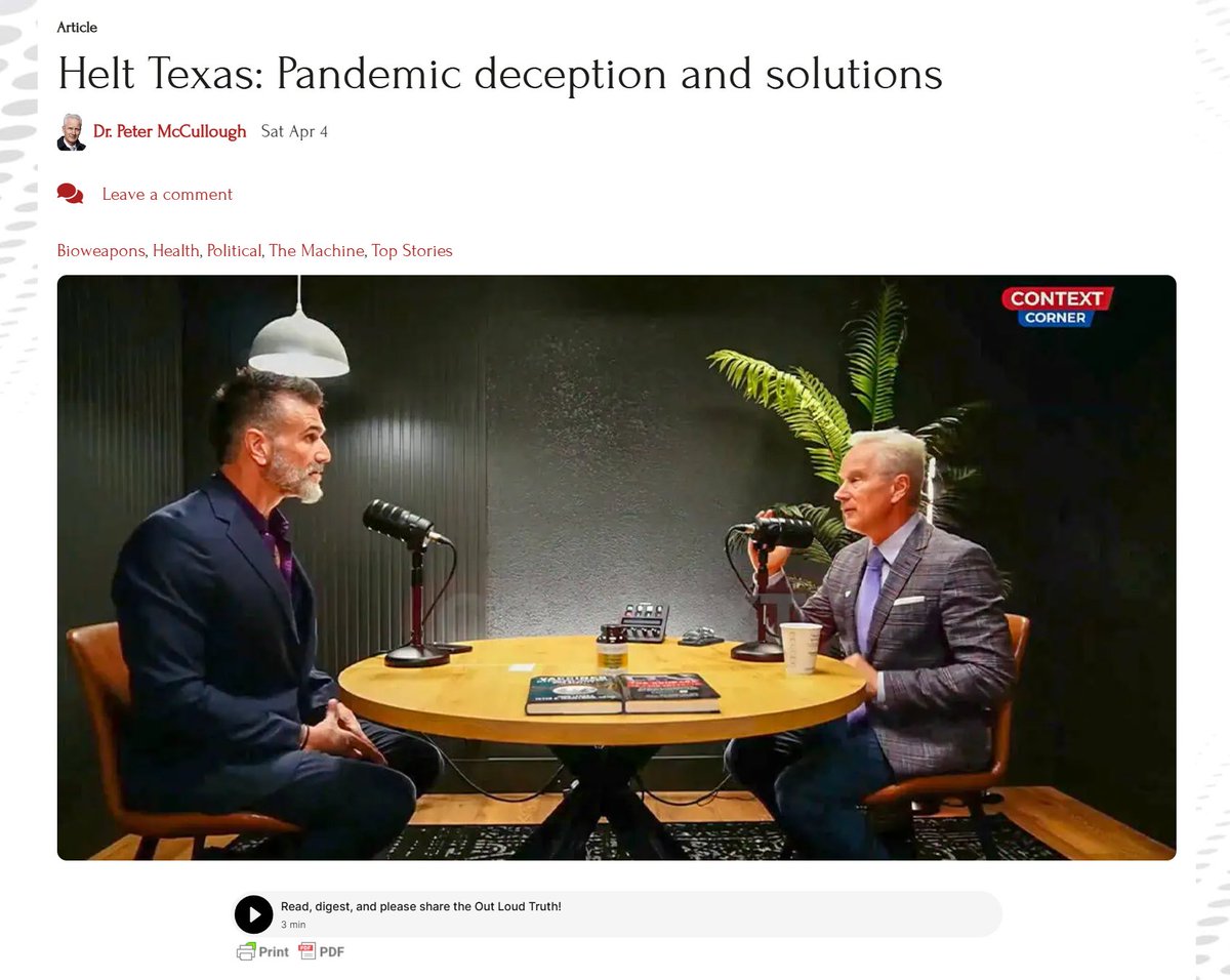 Peter A. McCullough, MD, MPH® tweet media