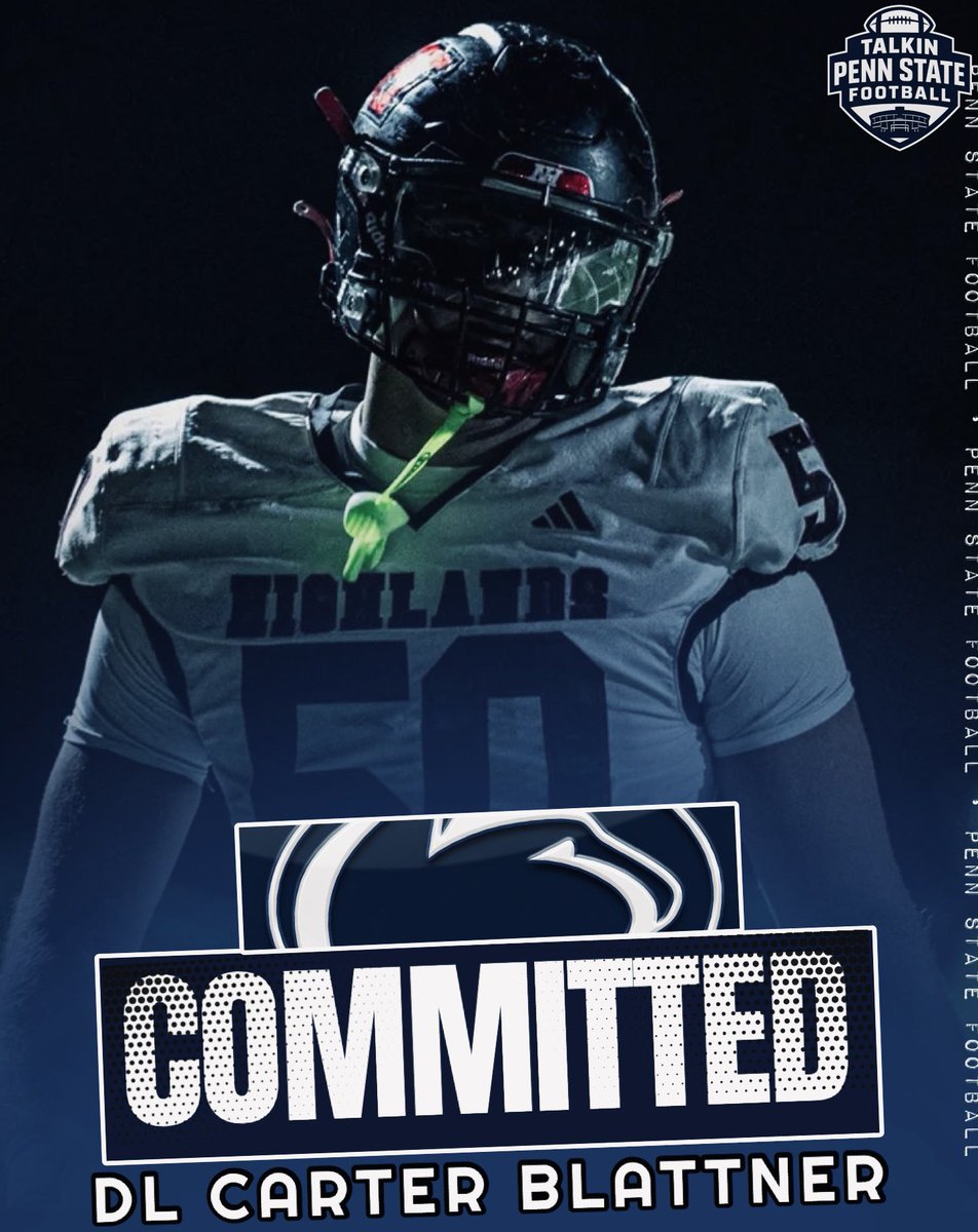 TalkinPSU's tweet image. 2027 3 ⭐️ DL Carter Blattner has Committed to Penn State! Per @Hayesfawcett3 

#WeAre #PSU