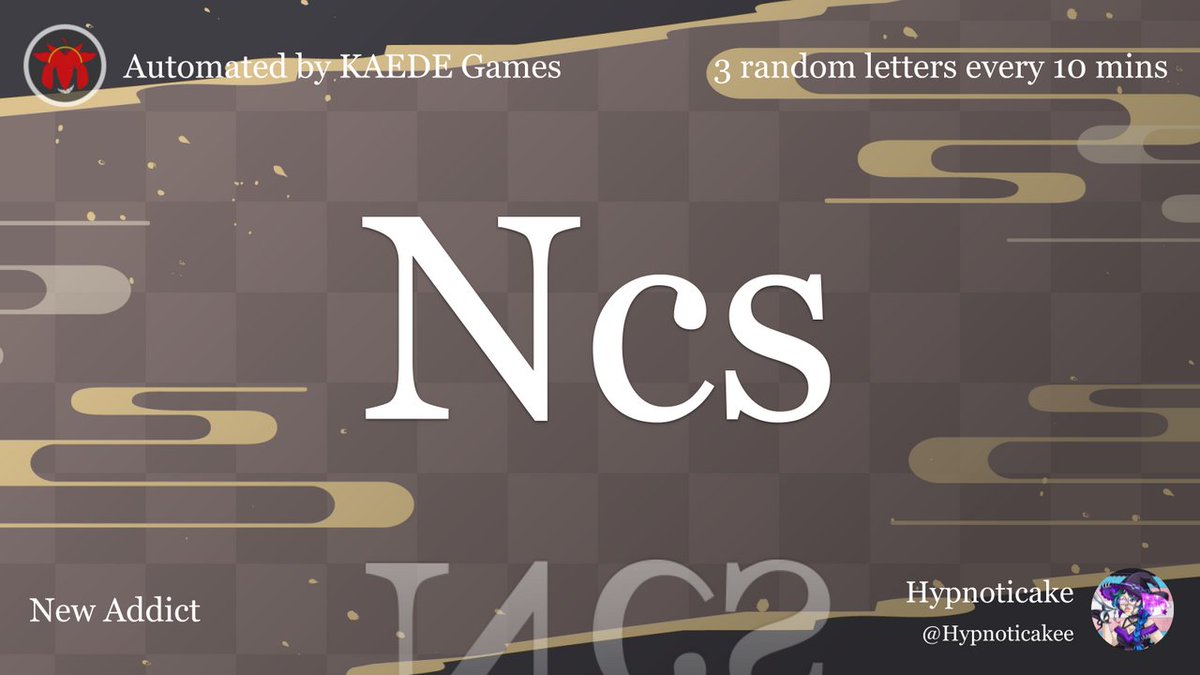 3 random letters every 10 mins tweet media