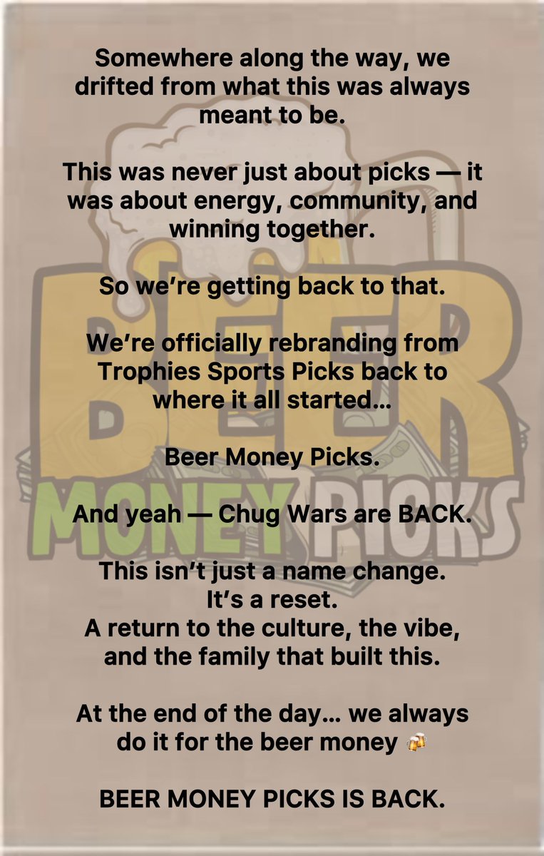 Beer Money Picks tweet media