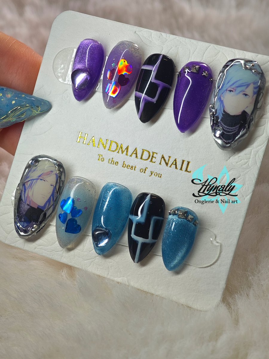 Hynalynails's tweet photo. Quartet Night inspired Nails
Taboo Night xxxx ~ God Love Keihou Hatsurei 🩵💜 https://t.co/VCbW7LVIW5