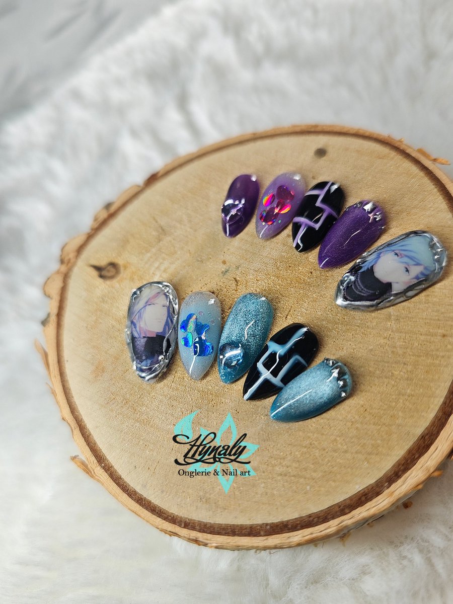 Hynalynails's tweet photo. Quartet Night inspired Nails
Taboo Night xxxx ~ God Love Keihou Hatsurei 🩵💜 https://t.co/VCbW7LVIW5