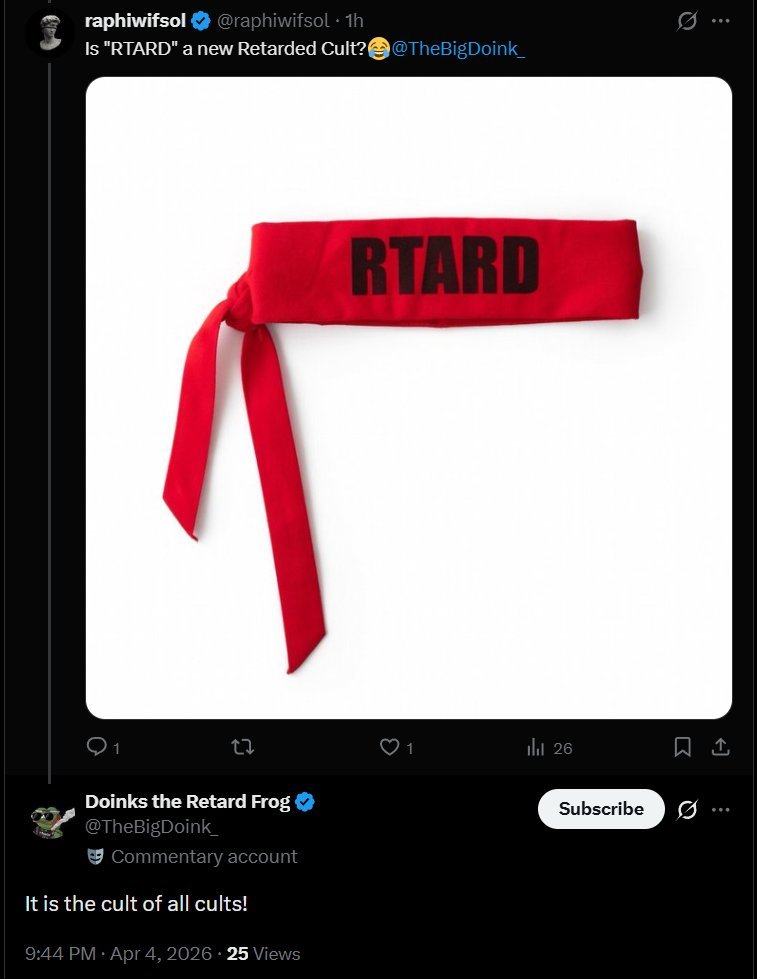Lacchawsx's tweet photo. This guy made a new Retarded Cult called "RTARD"
everyone in it gets a custom bandana added to their profile picture
https://t.co/EGUyn2a9pw https://t.co/EZOrTrM15W