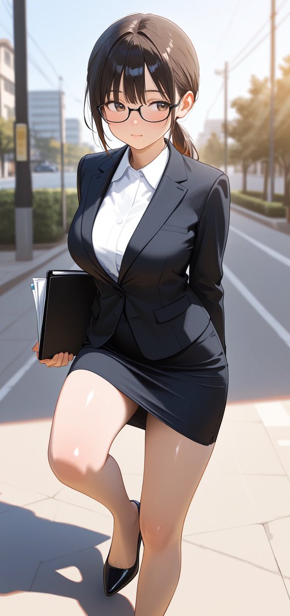 illust_gallery's tweet image. 「…何見てるの？」
ソファでくつろぐ、お昼休みのお姉さん。
照れ隠しのセルフィーをパシャリ。
この光沢のある脚の質感、いかがですか？

#AIart #AIイラスト #OL #美脚 #お姉さん