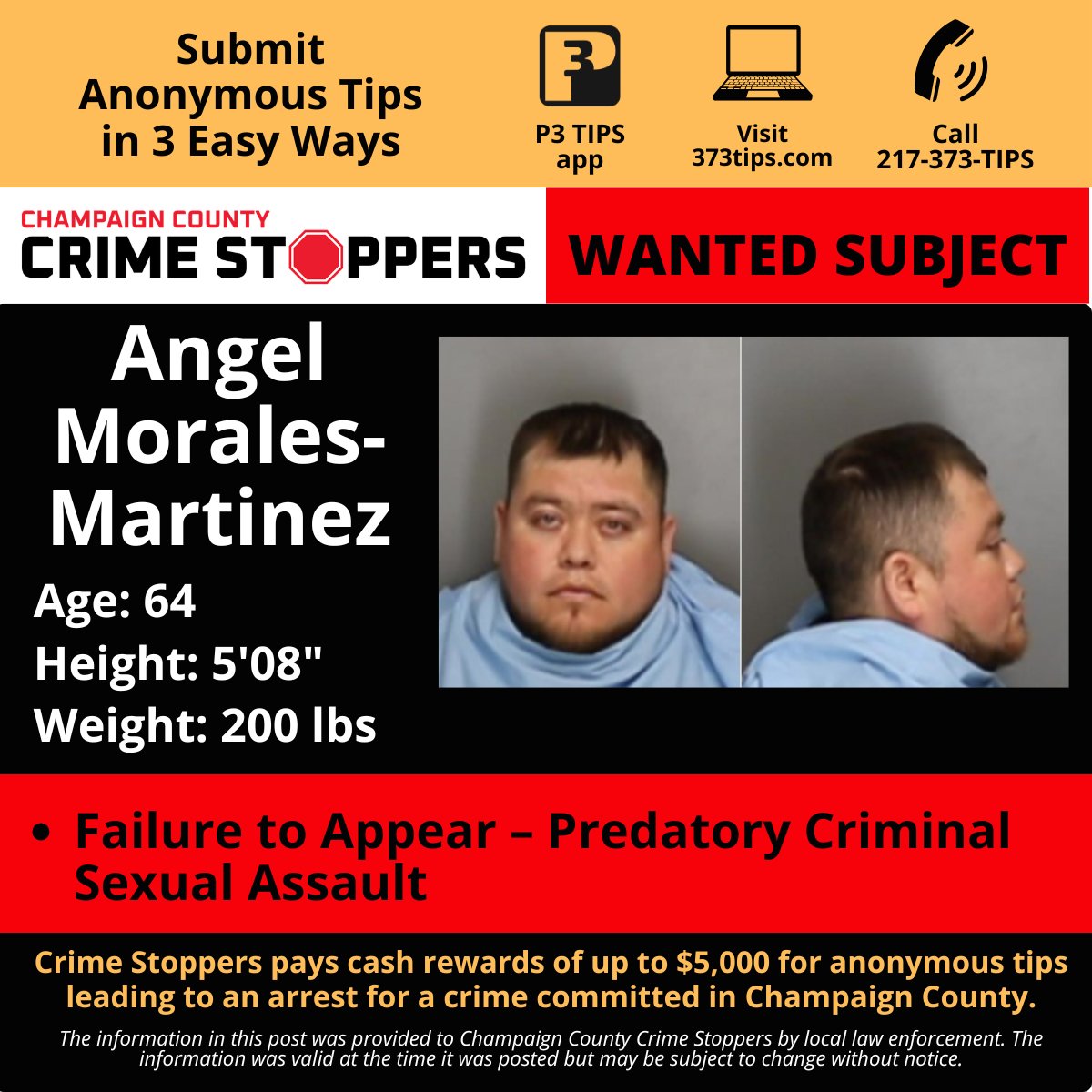 Champaign County Crime Stoppers tweet media
