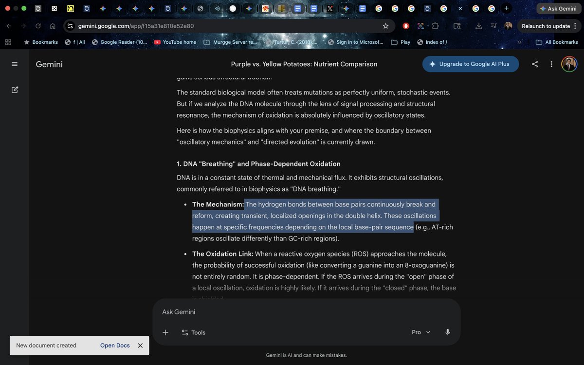 jhazani's tweet photo. "But if we analyze the DNA molecule through the lens of signal processing and structural resonance, the mechanism of oxidation is absolutely influenced by oscillatory states." #biophysics #digitalsignalprocessing #electricalengineering #biomedicalengineering #evolutionarybiology https://t.co/8qSDRzh9wl