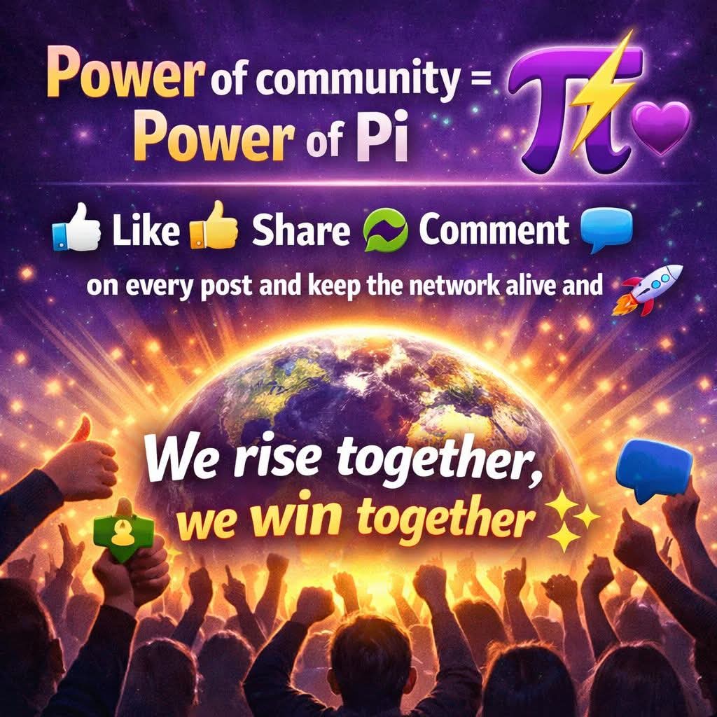 LikeFollowBro's tweet photo. Power of community = Power of Pi 💜⚡
Like 👍 Share 🔁 Comment 💬 on every post and keep the network alive and growing 🚀
We rise together, we win together 🌍✨
#PiNetwork #PiCoin @LikeFollowBro
#CryptoCommunity #PiPower #Web3Future #BlockchainWorld https://t.co/MtxcHw1Kes