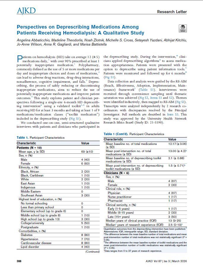 AJKDonline's tweet photo. Perspectives on Deprescribing Medications Among Patients Receiving Hemodialysis: A Qualitative Study

@aabbaticchioMPH @onconeph @AnnaRGagliardi @marisabatt100

https://t.co/bVHSGWKHZw https://t.co/EpMzfjEbsa