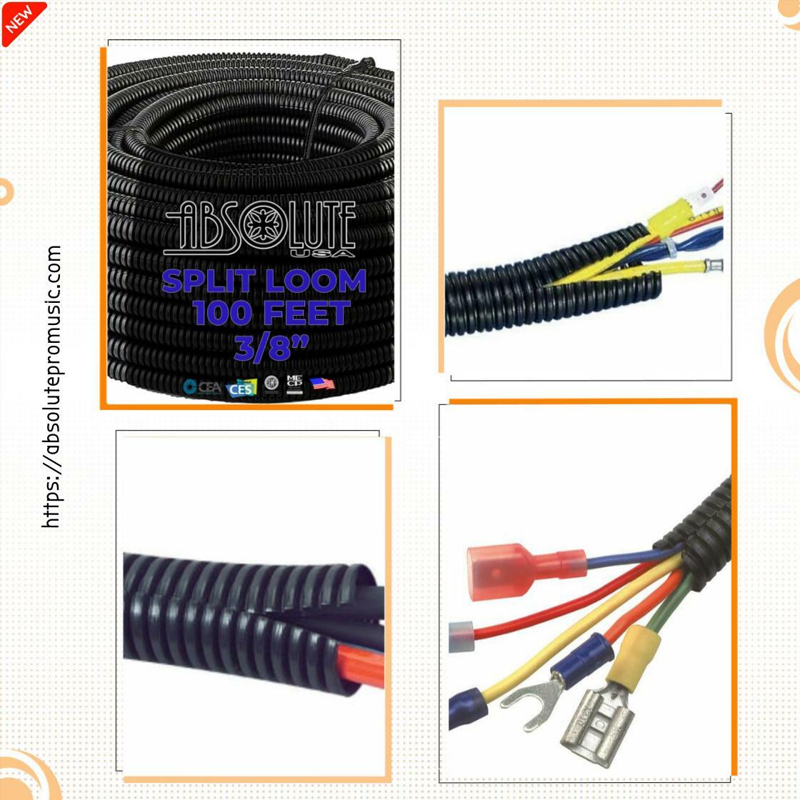 absoluteusa's tweet image. Protect your wiring like a pro with the Absolute SLT18 Split Wire Loom Tubing for just $22.99. Perfect for automotive, marine, and electrical applications. #WireManagement #AutomotiveAccessories

Shop Now absolutepromusic.com/products/absol…