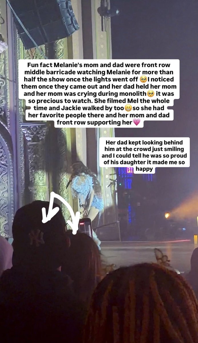 LlVlNGDECEASED's tweet photo. Melanie Martinez’s parents were present during The HADES Ritual show in New York – “…Her mom was crying during MONOLITH” 🥹

📸: violetportals on Instagram https://t.co/ip889RoHCo