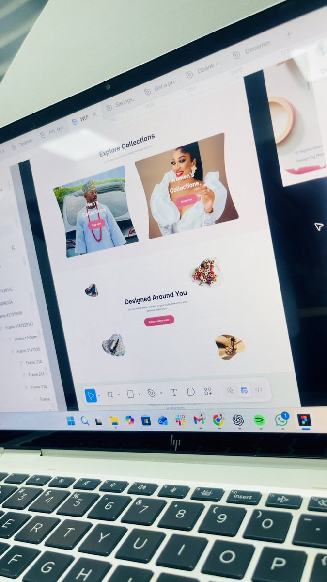 LekanAdesemoye's tweet photo. Currently designed an e-commerce website focused on a clean, seamless shopping experience, from exploring collections to placing custom orders.
Still in development, can’t wait to share when it goes live
#Ecommerce #UIUX #WebDesign #BuildInPublic #DesignInProgress #TechJourney https://t.co/5B5PakLRKN