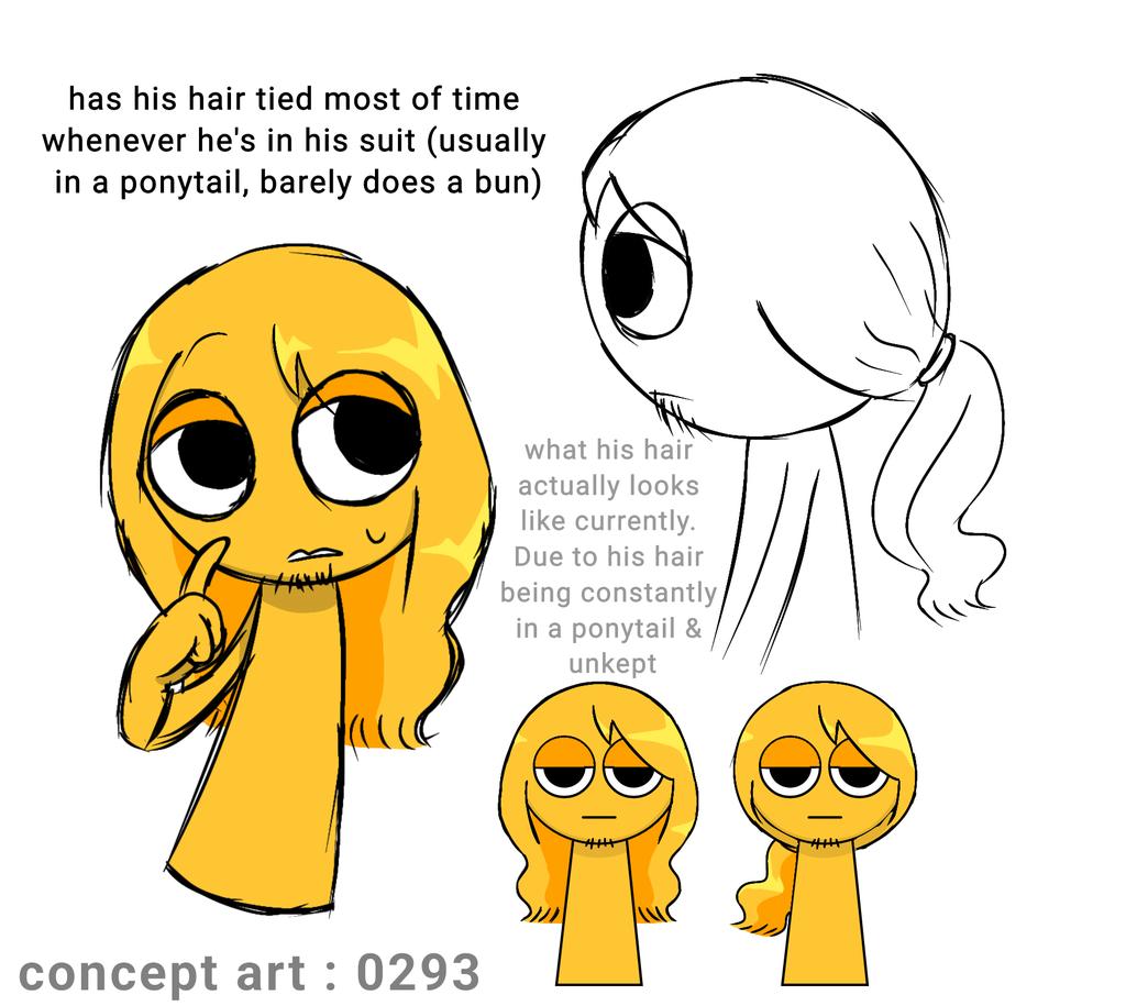 ANDOLLABOW's tweet photo. #SprunkiFacts
Speaking of, the last part of the description on the 2nd image might give some peoole confusion, here's what I meant:
Here are the differences to the 1st &amp; 2nd image, the first one is the before (more flowy and thick) while the second one is what we know now https://t.co/71oDznayTK