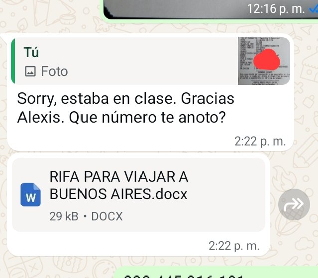 Banda no se olviden de seguir apoyando al amigo Angel Barrera, la temática es fácil escribes al WhApp del banner él te pasa la cuenta vos le pasas el comprobante el men te envía el documento tu escoges los números y ya
Solo son $2.50 que se te pueden caer al subir o bajar del bus