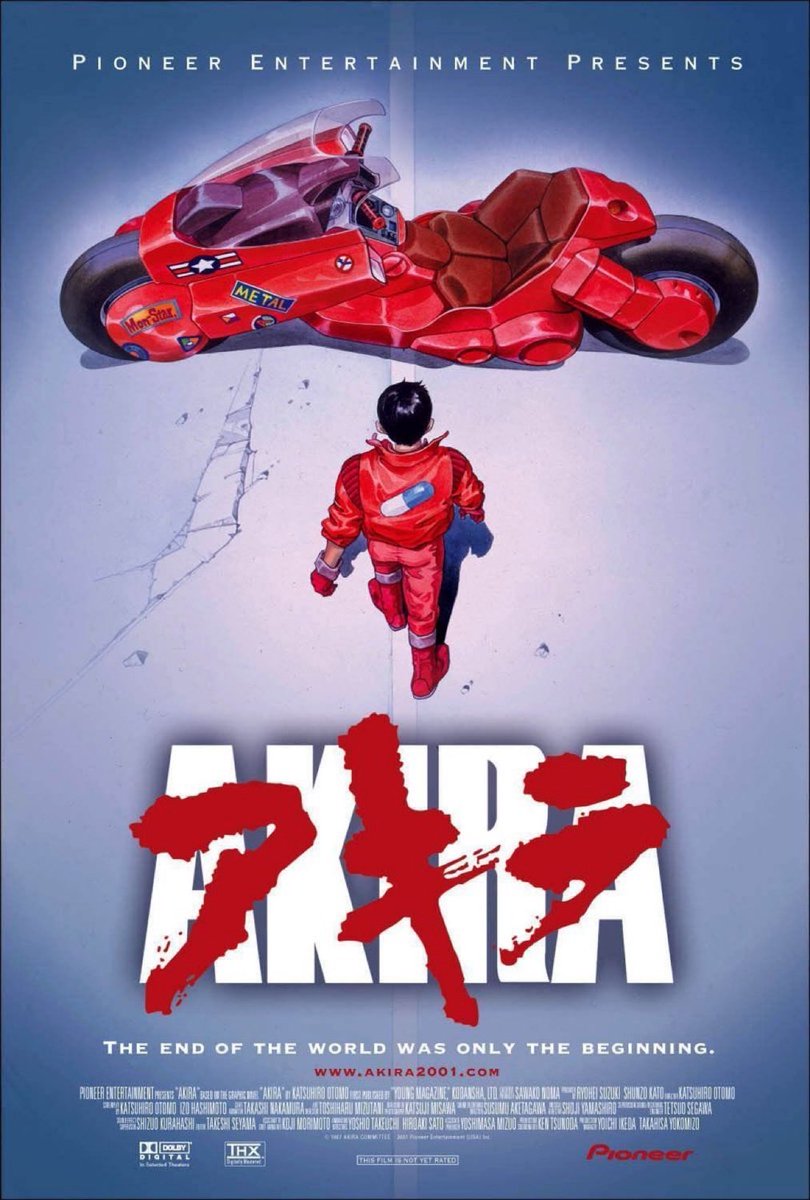 GabeCrate's tweet image. ☢️#201. Akira, 1988. Everyone’s first hit, in what for many became a lifelong addiction. This perversely violent, complex, and mind bending animation is second only to #BladeRunner in its design influence on modern genre works. Truly innovative and a genuine #classic. 5/5 ☢️