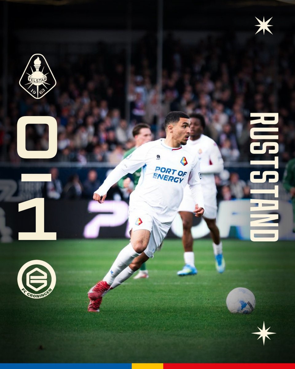 telstar1963nv's tweet image. Met een 0-1 achterstand de rust in. 

Alles geven de tweede helft! 💪

#WitteLeeuwen #TELgro