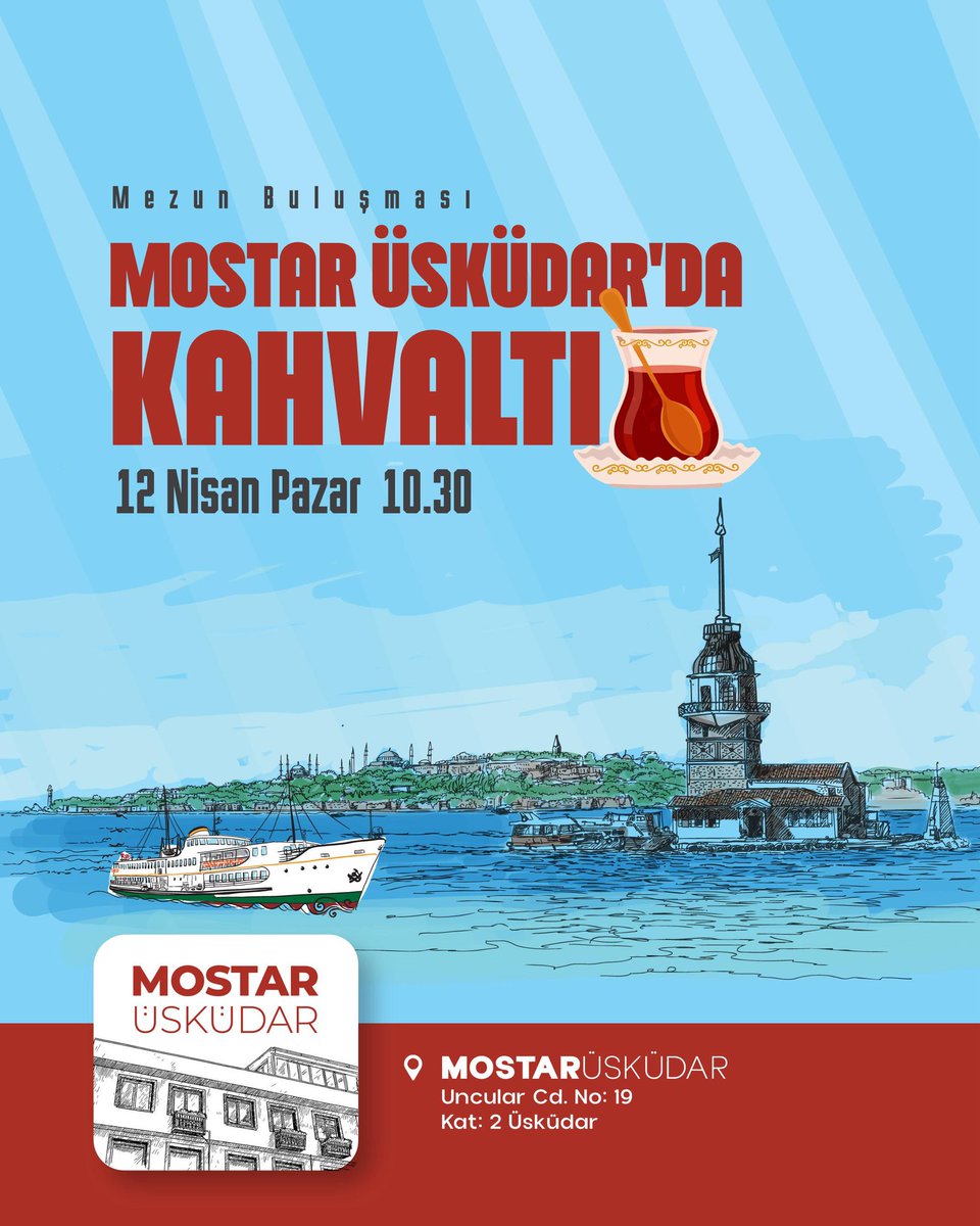 MostarGenclik's tweet photo. 🤝Bir Üsküdar akşamında iftar sofrasında buluştuk.
Muhabbetle kucaklaştık. Şimdi bir pazar sabahı kahvaltıda buluşmaya niyet ettik. 

📢Gelenleri, gelemeyenleri, özleyenleri, eskileri yâd etmek isteyenleri, ince belli bardaktaki çayın buğusunda buluşmayı sevenleri ve dahi tüm mezunlarımızı kahvaltımıza bekliyoruz.

🔗 https://t.co/gW1I6LCNku