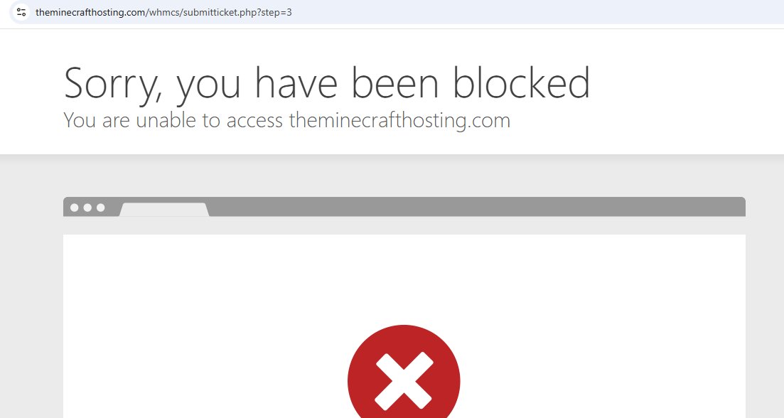 ashitomanrs's tweet photo. @TheMineHosting I can't open tickets cuz this https://t.co/jKUw4gmmNA