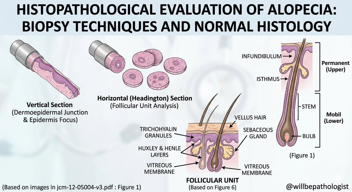 senaadsizdayanc's tweet photo. Approach to alopecia biopsy (created by Gemini)
#dermpath
#alopecia
#pathology https://t.co/oDKYslc6LL