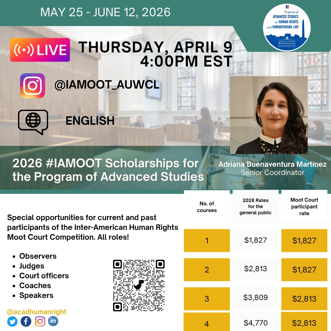 Join our Instagram Live this Thursday, April 9 at 4:00 PM 📲

Get your questions answered and learn about scholarships &amp; opportunities for the IAMOOT community—open to previous and first-time IAMOOT participants in the 2026 program.

🔗More information bit.ly/3PKYDrr