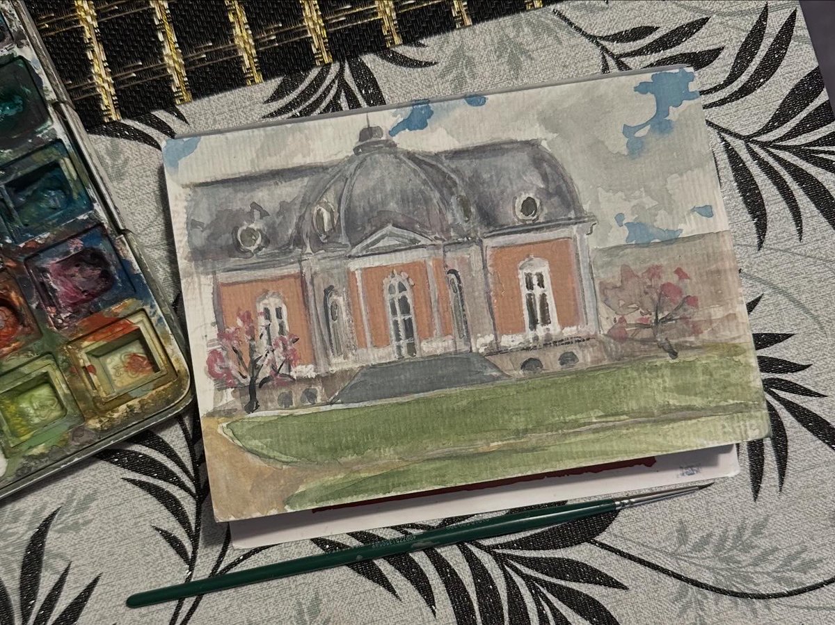 gothamtwinks's tweet photo. Day 4 #pleinairpril 🌸 overcast day but managed to sketch something and finish it back home https://t.co/MwcPCnpHHK