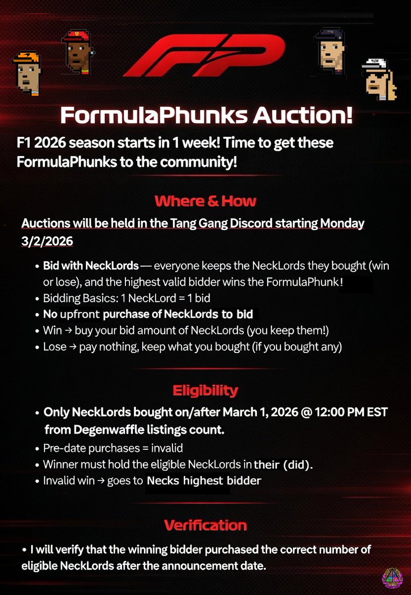 FormulaPhunks tweet media