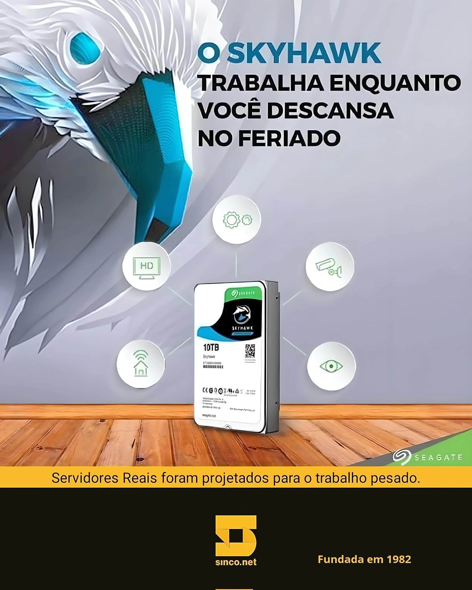 Sinco_Brasil's tweet image. Um sistema de #IPcamera precisa de um local seguro para guardar seus dados.
O Seagate #SkyHawk suporta o fluxo de gravação das câmeras de vigilância e foi preparado para trabalhar 24x7.

Converse com quem está #Desde1982 construindo #Servidores no Brasil!
Sinco.net/SV