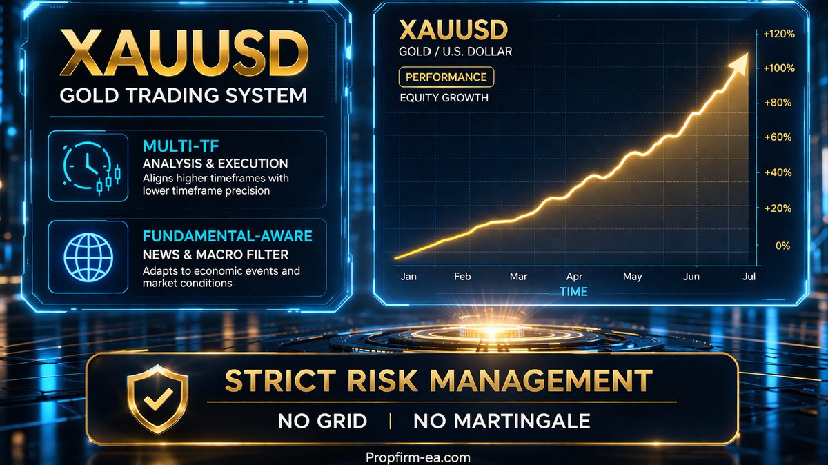 ForexAdvice3's tweet photo. 📉 VIP AI EA 2026 is a technical software designed for synchronized multi-timeframe analysis and risk-managed execution.
Compatibility: MT4/MT5/Ctrader.
Synchronized data processing from D1/M5
Automated news blackout filters for stability
No Grid or Martingale