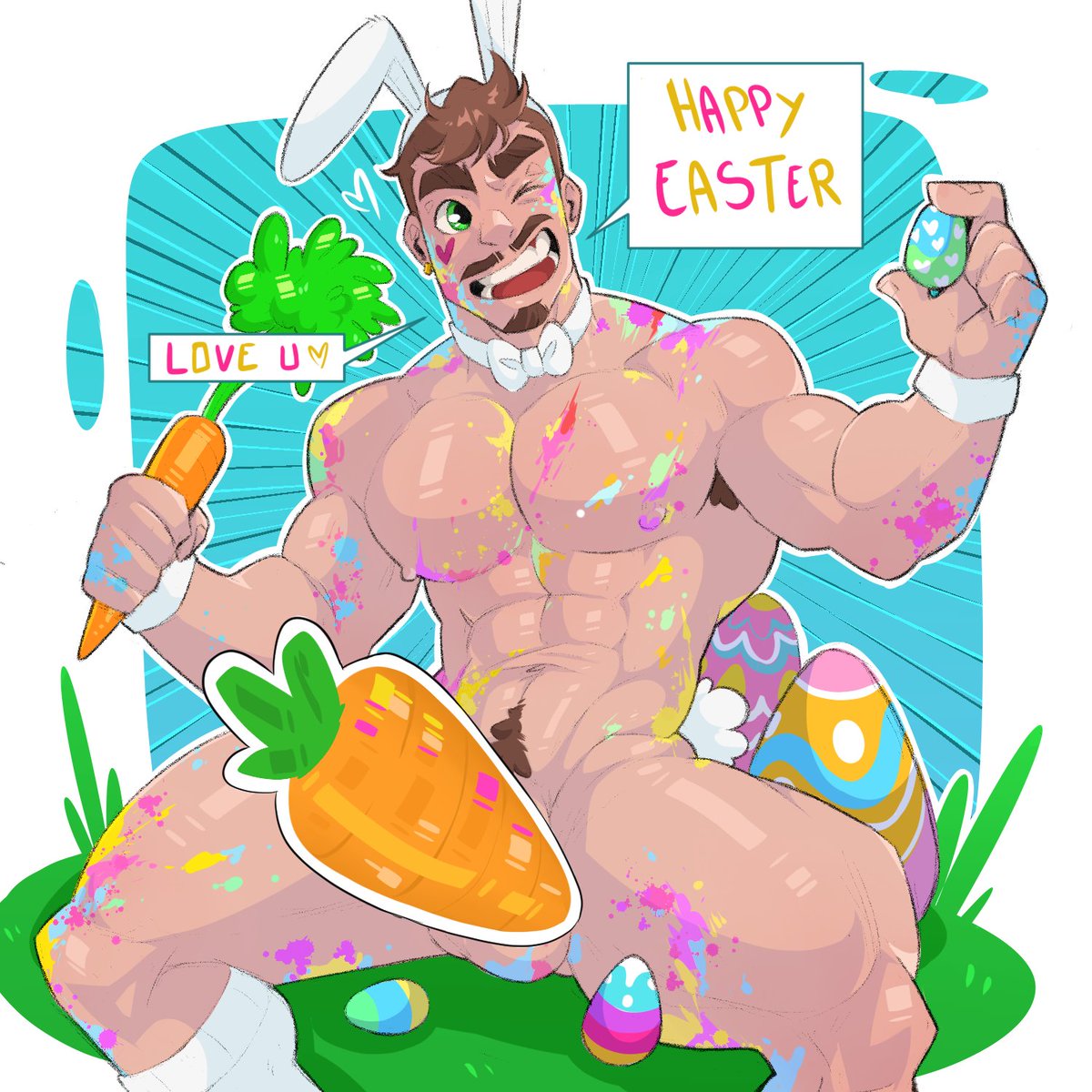soullspicious's tweet photo. Took a lil break from drawing comms to wish you guys an Happy Easter 💛🐰
100 likes and I'll drop the dick version 🥕

#NSFW #OC #easter #HappyEaster https://t.co/6tQdVG8Iti