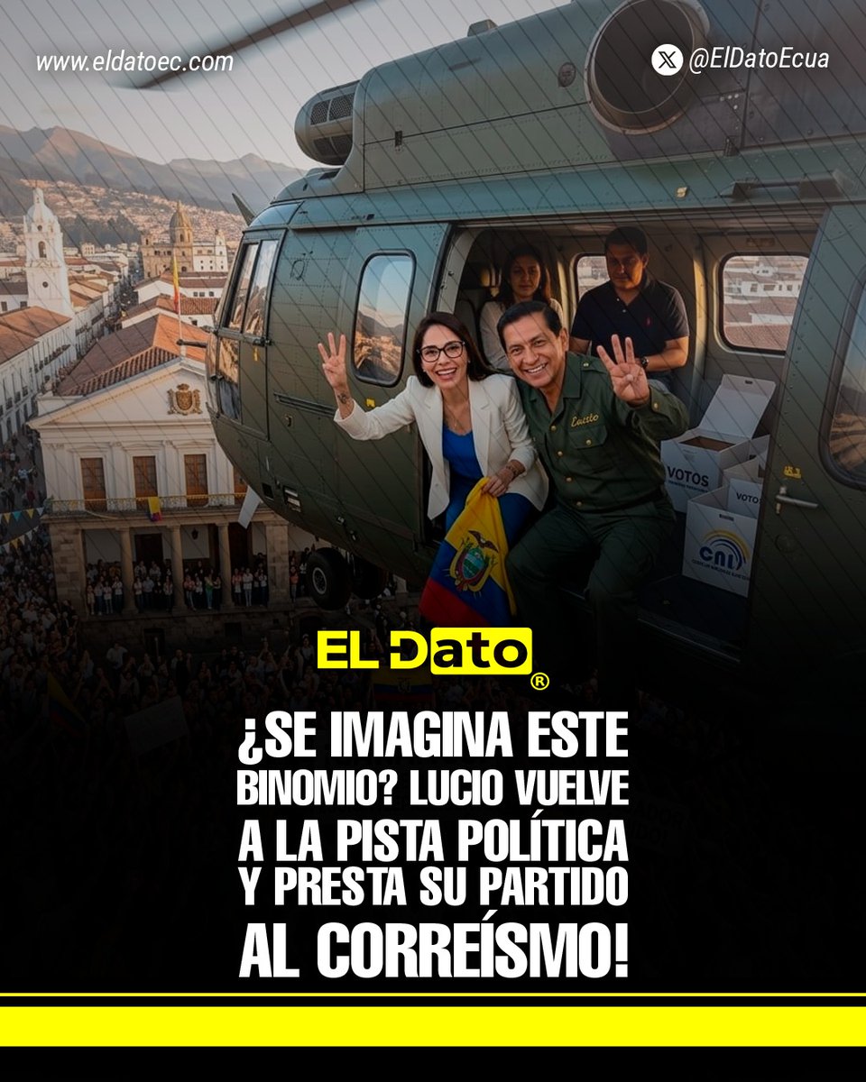 #Urgente ¿SE IMAGINA ESTE BINOMIO? LUCIO VUELVE A LA PISTA POLÍTICA Y PRESTA SU PARTIDO AL CORREÍSMO

En la política ecuatoriana todo puede pasar, y esta vez el escenario parece sacado de una película: la posibilidad de una alianza entre Luisa González y Lucio Gutiérrez ha