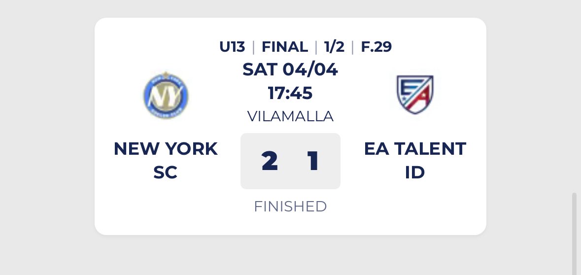 BaptisteClinton's tweet photo. @TheMilburnStand New York won in semi final 👍 https://t.co/JfbE9Ex8lh
